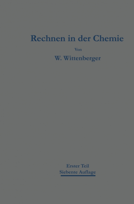 Rechnen in der Chemie