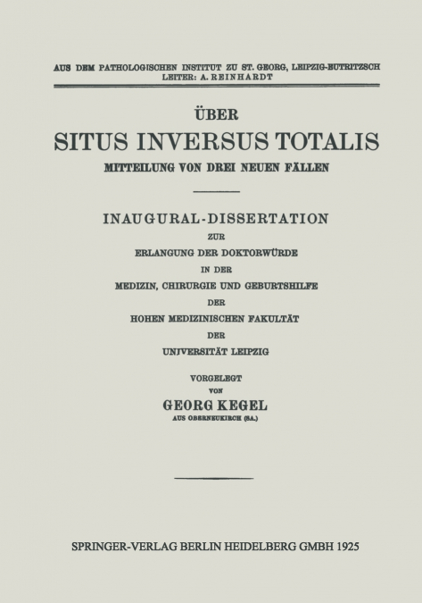Uber Situs Inversus Totalis