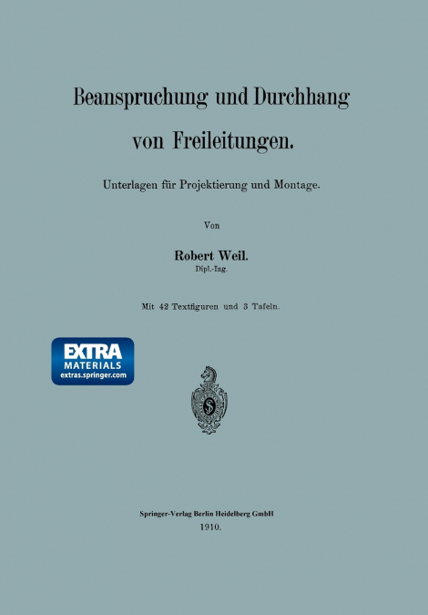 Beanspruchung Und Durchhang Von Freileitungen