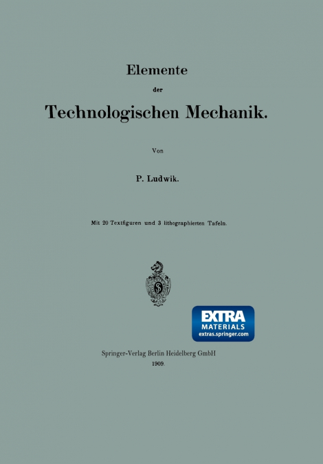 Elemente Der Technologischen Mechanik