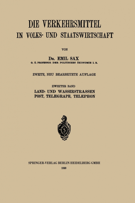 Land- Und Wasserstrassen Post, Telegraph, Telephon