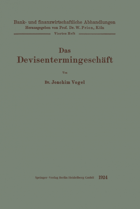 Das Devisentermingeschaft