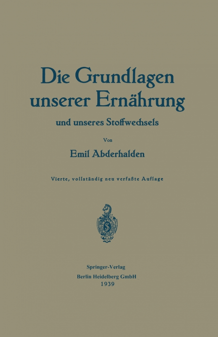 Die Grundlagen Unserer Ernahrung Und Unseres Stoffwechsels