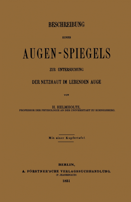 Beschreibung Eines Augen-Spiegels