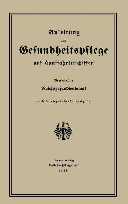 Anleitung Zur Gesundheitspflege Auf Kauffahrteischiffen