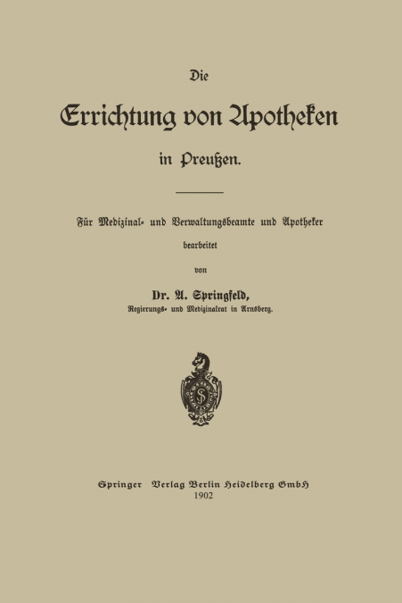Die Errichtung Von Apotheken in Preussen