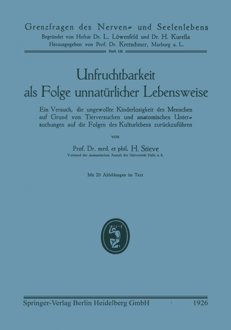 Unfruchtbarkeit ALS Folge Unnaturlicher Lebensweise