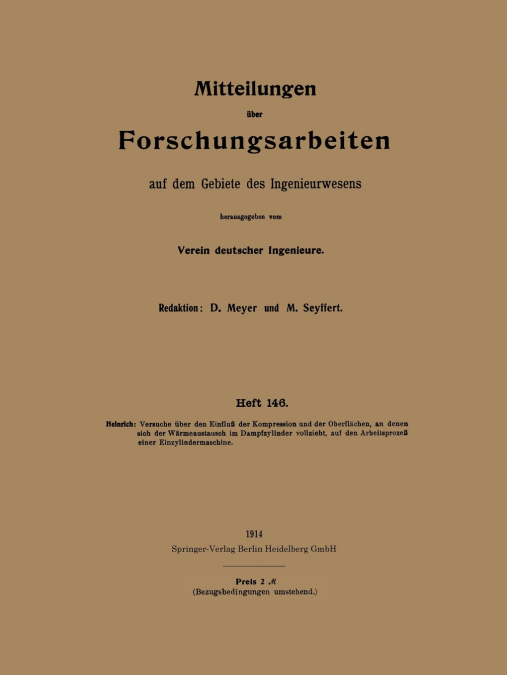 Mitteilungen Uber Forschungsarbeiten Auf Dem Gebiete Des Ingenieurwesens