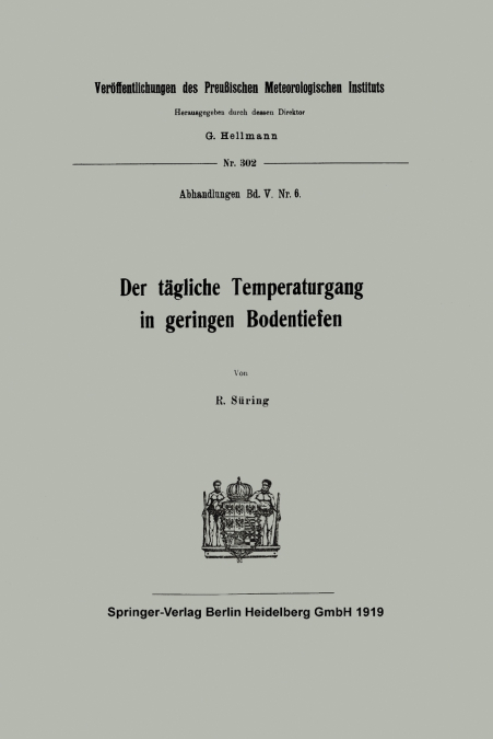 Der Tagliche Temperaturgang in Geringen Bodentiefen