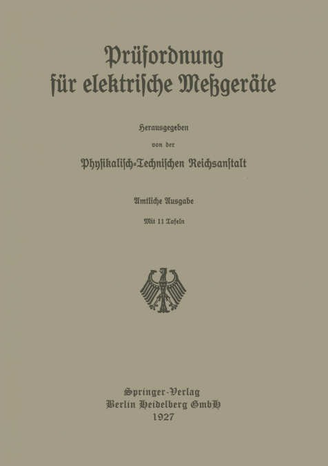 Prufordnung Fur Elektrische Messgerate
