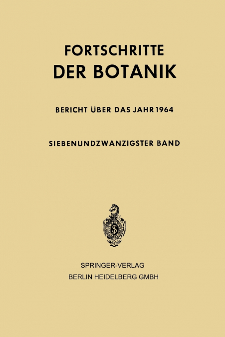 Fortschritte Der Botanik