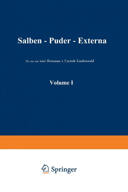 Salben . Puder . Externa