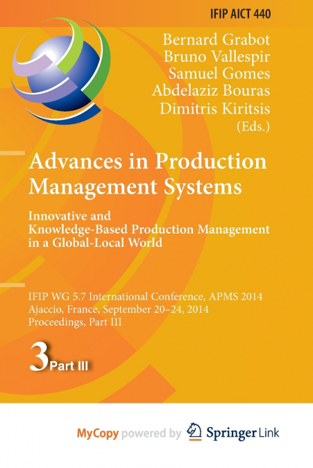 Advances in Production Management Systems