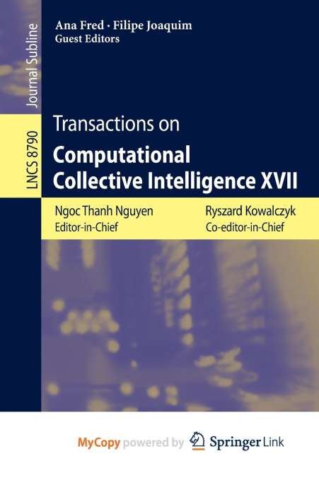 Transactions on Computational Collective Intelligence XVII