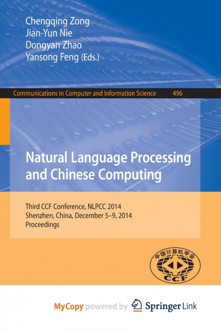 Natural Language Processing and Chinese Computing