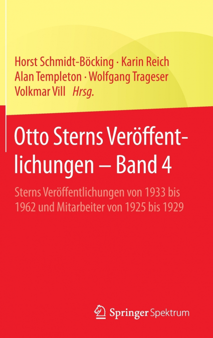 Otto Sterns Veröffentlichungen - Band 4