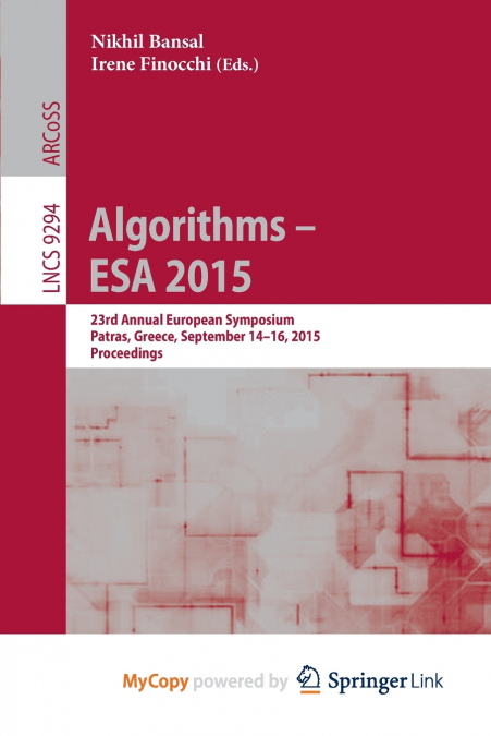 Algorithms - ESA 2015