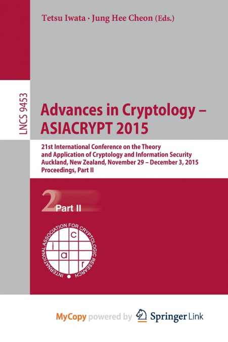 Advances in Cryptology - ASIACRYPT 2015