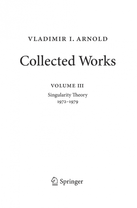Vladimir Arnold - Collected Works