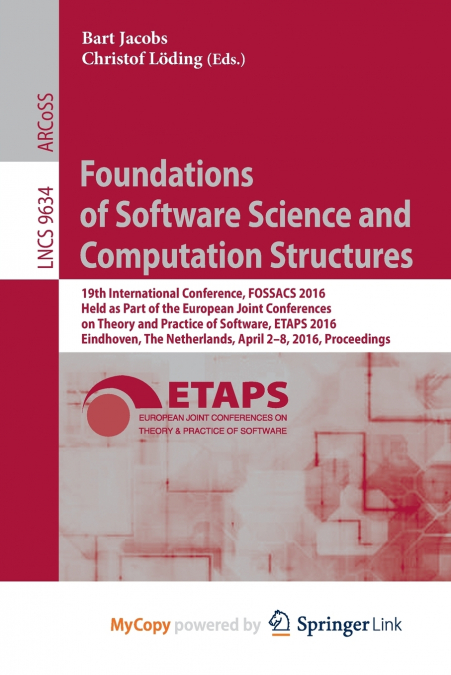 Foundations of Software Science and Computation Structures