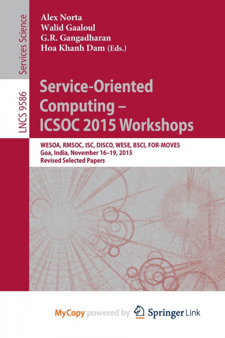 Service-Oriented Computing - ICSOC 2015 Workshops
