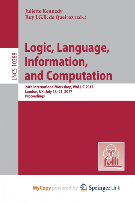 Logic, Language, Information, and Computation