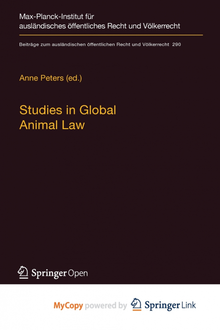 Studies in Global Animal Law