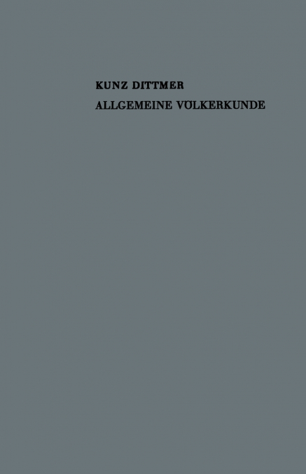 Allgemeine Völkerkunde