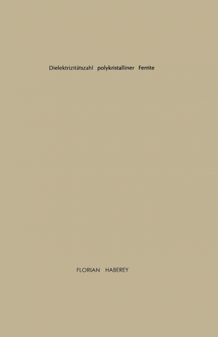 Dielektrizitätszahl polykristalliner Ferrite