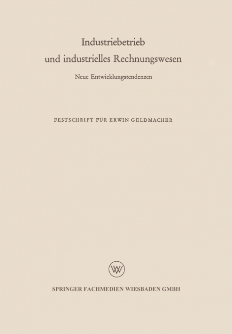 Industriebetrieb Und Industrielles Rechnungswesen
