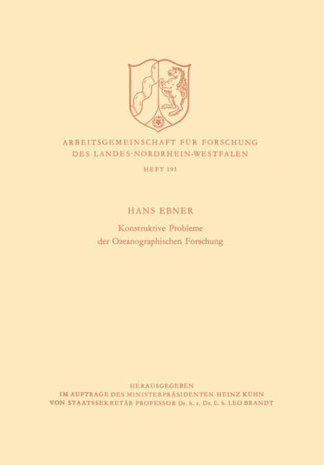Konstruktive Probleme der Ozeanographischen Forschung