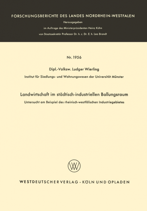 Landwirtschaft im städtisch-industriellen Ballungsraum