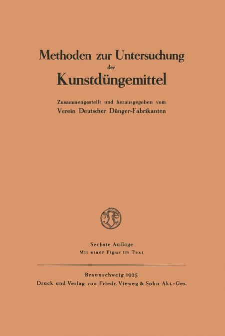 Methoden Zur Untersuchung Der Kunstdungemittel