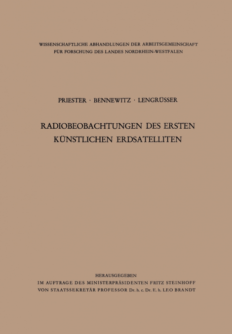 Radiobeobachtungen des ersten künstlichen Erdsatelliten