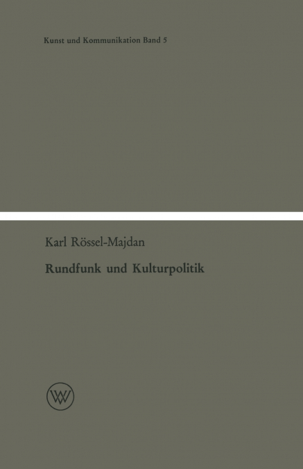 Rundfunk Und Kulturpolitik