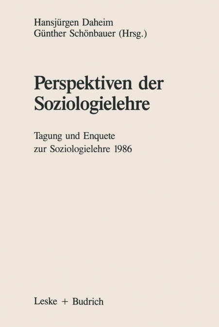 Perspektiven der Soziologielehre