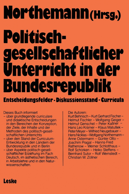 Politisch-Gesellschaftlicher Unterricht in Der Bundesrepublik