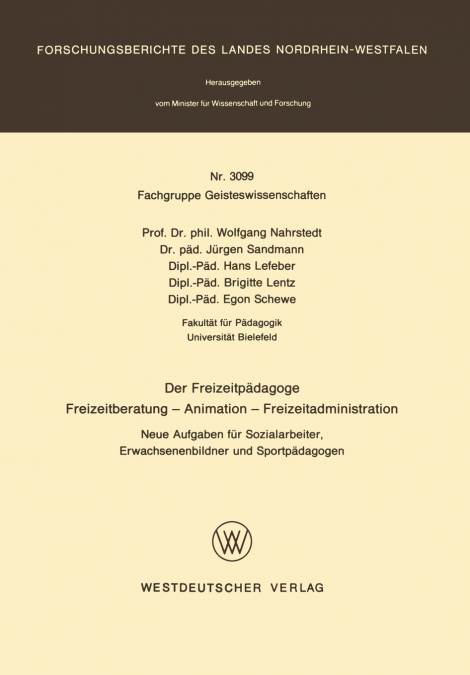 Der Freizeitpädagoge Freizeitberatung - Animation - Freizeitadministration