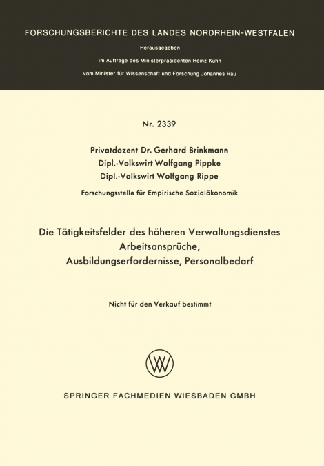 Die Tätigkeitsfelder des höheren Verwaltungsdienstes