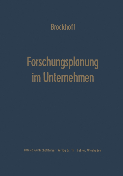 Forschungsplanung im Unternehmen