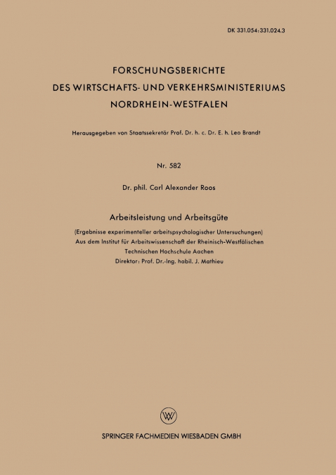 Arbeitsleistung Und Arbeitsgute