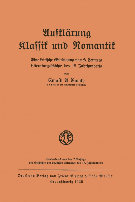 Aufklarung Klassik Und Romantik