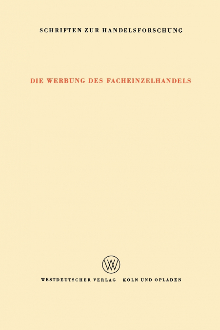 Die Werbung Des Facheinzelhandels