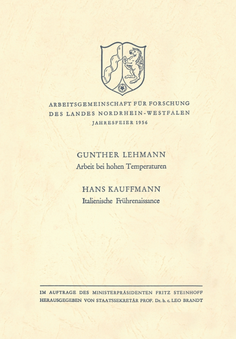 Arbeit Bei Hohen Temperaturen. Italienische Fruhrenaissance