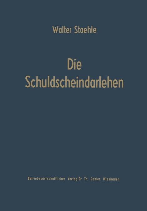 Die Schuldscheindarlehen