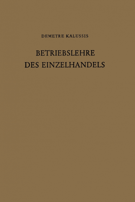 Betriebslehre des Einzelhandels