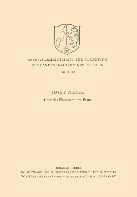 Über das Phänomen des Festes
