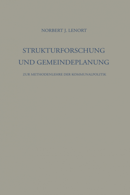 Strukturforschung und Gemeindeplanung