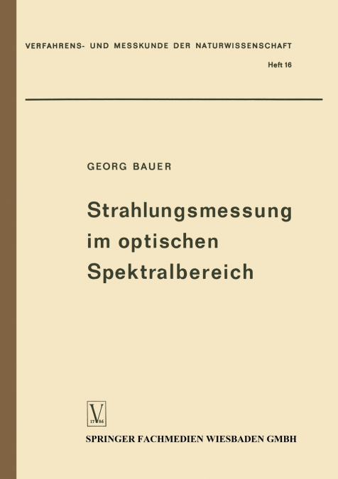 Strahlungsmessung im optischen Spektralbereich