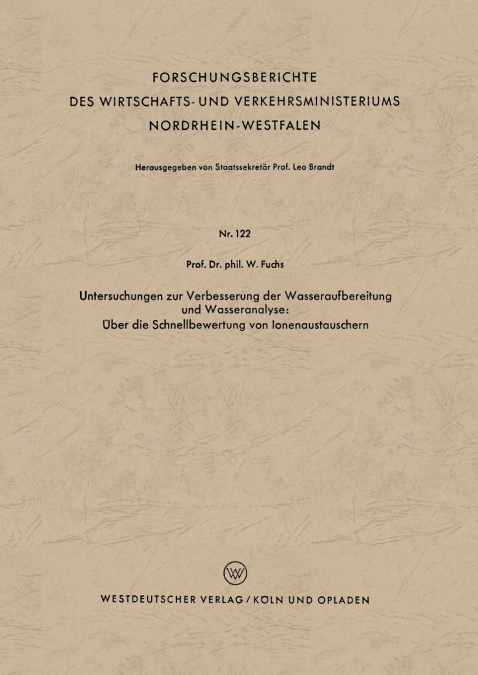 Untersuchungen Zur Verbesserung Der Wasseraufbereitung Und Wasseranalyse